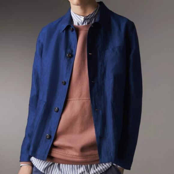 NWT Burberry Men’s Light Linen Workwear Jacket 40R